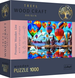 Lesene puzzle TREFL Wood Craft Origin – Pisani baloni 1000 koščkov
