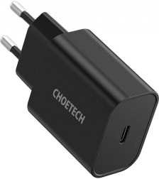 Omrežni USB‑C polnilec CHOETECH 20 W PD hitri polnilec (črn)