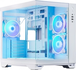 Chieftec Visio bela gaming PC ohišje s 6× ARGB ventilatorji