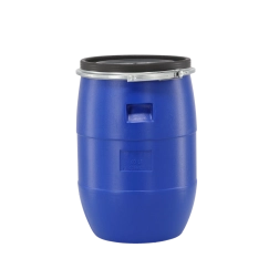 Plastični sod 60 l z kovinsko objemko, moder