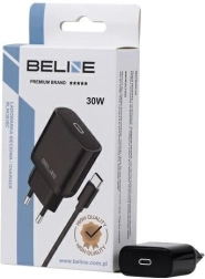 Omrežni polnilnik 30 W GaN USB‑C + kabel USB‑C – Črna