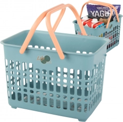 Plastična nakupovalna košara s preklopnimi ročaji