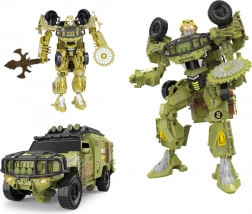 transformirajoči avto-robot 17 cm z mečem in žago – oklepno vozilo