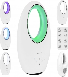 Stojni brezlopatični ventilator z LED osvetlitvijo 60 W