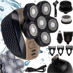 brezžični moški rotacijski brivnik in pristrižnik SOULIMA 6v1