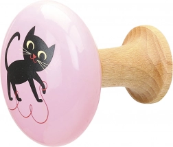 Leseni obešalniki Mucek in Rdeči ornament