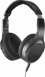 Žične naglavne slušalke za TV z dolgim kablom, črna