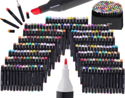 Dvostranski alkoholni markerji v etuiju, 168 barv