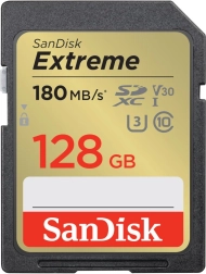 Pomnilniška kartica SanDisk Extreme SDXC 128 GB UHS‑I U3 V30 180/90 MB/s