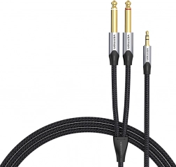 Avdio kabel Vention 3,5 mm na 2x 6,35 mm moški 10 m