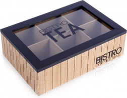 Leseni organizator za čaj BISTRO 24 × 16,5 × 7,5 cm