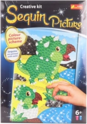 Slika s svetlečimi bleščicami Dinozaver