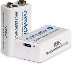 Akumulator EverActive 9V 550mAh USB-C