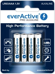 Alkalne baterije AAA (LR03) Everactive Pro Alkaline, blister 4 kos