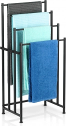 Samostoječe kovinsko črno stojalo za brisače Vilde