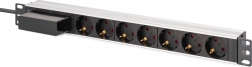 Rack PDU 19" with switch and C 16 A breaker, 7x Schuko, 1.8 m cable, aluminum