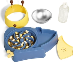 Skleda z avtomatskim dozirnikom vode za psa in mačko 2v1 - modra