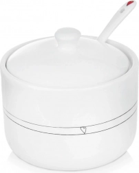 Keramična sladkornica z žličko Srce 300 ml