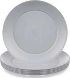 Plastični desertni krožniki SANDY 20,5 cm, sivi, 6 kos