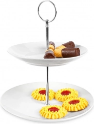 Porcelanasta dvonadstropna etažera 21 cm