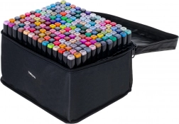 Dvostranski alkoholni markerji v etuiju s podstavkom – 168