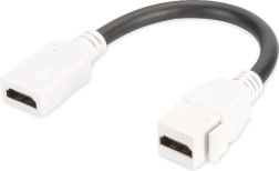 keystone hdmi 2.0 modul s kablom 12 cm, prehodna vtičnica, bel