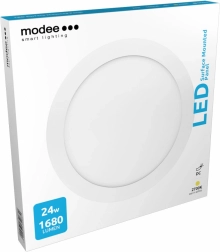 Modee LED ceiling panel 24 W, 1650 lm, 300 mm, warm white