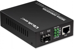 Dvosmerni medijski pretvornik SWITCH Ethernet 1x RJ45 1x SFP | 1000 Mb/s | 5V