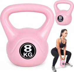 Kettlebell 8 kg roza za domači trening MODERNHOME