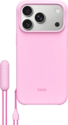 Zaščitni ovitek s paščkom beats kickstand za iphone 17 pro, združljiv z magsafe, opalno rožnat
