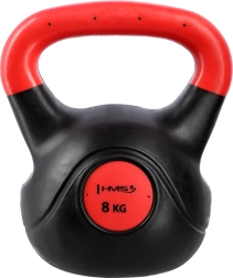 Kompozitna kettlebell utež HMS Vin-Bell 8 kg, rdeča