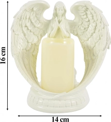 Decorative Angel with LED Candle 16 cm