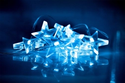 Solight LED božična svetlobna veriga z zvezdicami, 1,5 m, 10 LED – Modra svetloba