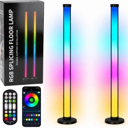 Pametni RGB LED talni svetilki z upravljanjem prek aplikacije in daljinskim upravljalnikom, 125 cm, 2 kosa