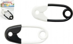 Rožljalka v obliki zatiča črno-bela 12 cm