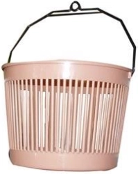 Okrogel košek za peresnice s očescem 20 × 15 cm, plastika, mešanica barv