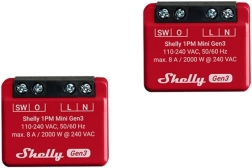 Shelly 1PM Mini Gen3 komplet 2 pametnih stikal Wi‑Fi/Bluetooth