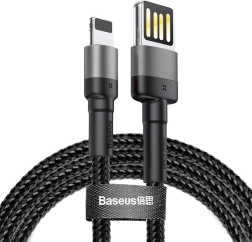 Polnilni in podatkovni kabel BASEUS Cafule USB-A na Lightning 1 m, 2,4 A, sivo-črn
