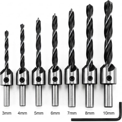 Komplet svedrov za les z grezilnikom 3–10 mm