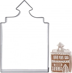 Nerjaveč izrezovalec piškotov hiška 10 cm