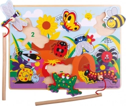 Bigjigs Toys Lesena igra lovljenja žuželk