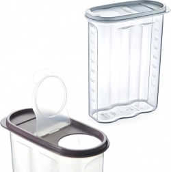 Plastična doza za suhe živila z dozirnikom in merilnikom 2,4 l