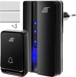 Črni brezžični zvonec Malatec