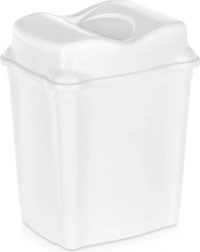 Plastični koš za odpadke z nihajnim pokrovom 9 l bel