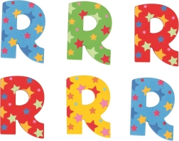 Lesena črka Zvezdica R Bigjigs Toys