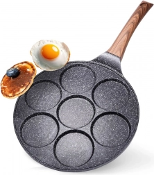 Granitna ponev za jajca 7 odprtin BLACK&WOOD 26 cm