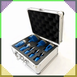 Komplet diamantnih kronastih svedrov za gres in ploščice 6–68 mm v kovčku