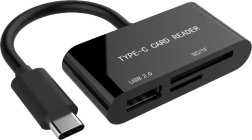čitalnik kartic USB-C SDXC/kombinacija/črna