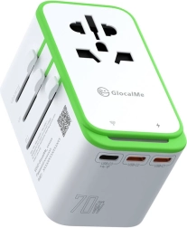 Univerzalni potovalni adapter z 4G/LTE Wi‑Fi hotspotom GLOCALME Roamplug (70 W)