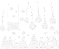 Božične okenske nalepke iz PVC – enostavno odstranljive dekoracije za steklo